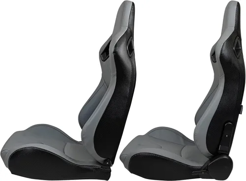 Miniatura 3 de FREEMOTOR802 Asientos universales de carreras, asientos deportivos reclinables con control deslizante de doble bloqueo ajustables, 1 par