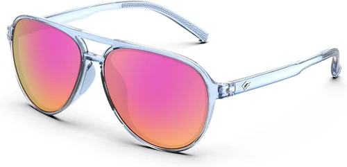 Miniatura 12 de Anteojos de sol estilo aviador polarizados para hombre y mujer, lentes deportivos para pesca, navegación, playa, golf, conducción TR75