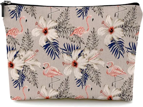 Miniatura 24 de Pequeña bolsa de maquillaje para monedero, bonita lona impermeable, bolsas de cosméticos para mujeres, con cremallera, bolsa de aseo de viaje