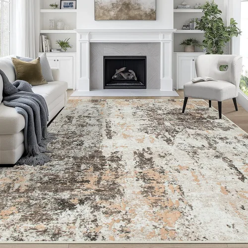 Miniatura 16 de 5x7 Area Rugs for Living Room Rug Washable: Abstract Rug for Dining Room Bedroom Carpet Non Slip 5 by 7 Indoor Modern Nursery Home Office Beige