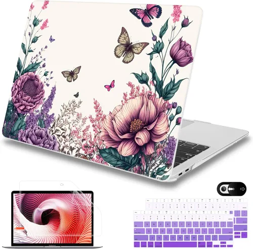 Miniatura 18 de Mektron Funda para MacBook Air de 13 pulgadas M1 A2337 A2179 A1932, carcasa dura 2018-2021 Air de 13 pulgadas con Touch ID, diseño exclusivo