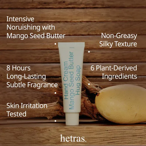 Miniatura 2 de hetras. Crema de manos perfumada Jabón Hug - Aroma de jabón puro y limpio Hidratante de manos perfumado sutil coreano con semilla de mango
