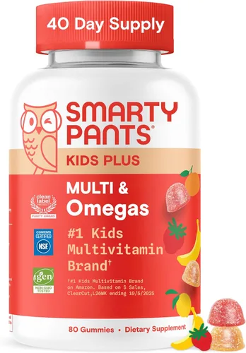 Miniatura 18 de SmartyPants Gomitas multivitamínicas para niños, fórmula mejorada: Omega 3 (DHA/EPA), vitaminas D3, C, B12, B6, vitamina A, K y zinc, sin gluten
