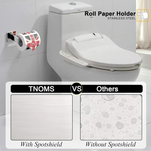 Miniatura 4 de Juego de toallas de baño de 5 piezas de níquel cepillado cuadrado moderno juego de accesorios de baño de acero inoxidable montado en la pared