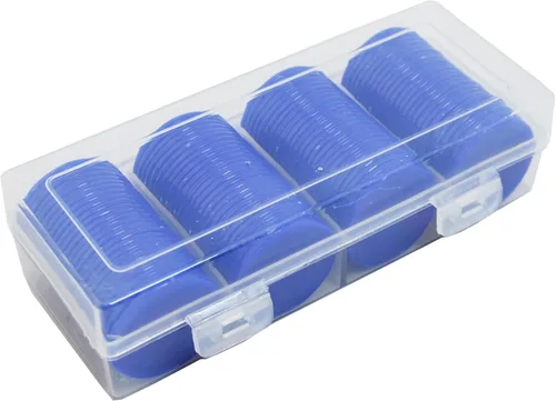 Miniatura 3 de Smartdealspro 100 unidades de 1.260 in/1.26 pulgadas de plástico opaco de aprendizaje de discos, mini fichas de juego de fichas de póquer con caja