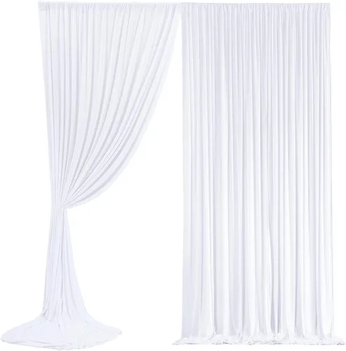 Miniatura 5 de Paneles de cortinas de fondo negras de 10 pies x 10 pies para fiestas, fiestas de cumpleaños, sin arrugas, cortinas de telón de fondo de tela