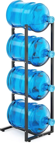 MYLOLF Soporte para Garrafón de Agua de 5 Galones: Soporte de 4 Niveles para Garrafón de Agua para Dispensador de Agua de 5 Galones - Estante