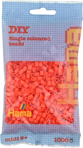 Hama Bolsa de cuentas | Aproximadamente 1000 cuentas de fusibles midi | Decoración de mosaicos para artes y manualidades para niños creativos a
