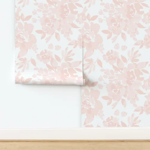 Miniatura 4 de Papel tapiz para despegar y pegar, peonías, rubor, flores, princesa, floral, para habitación de niñas, papel tapiz extraíble personalizado por