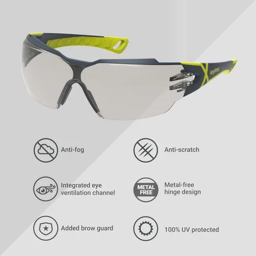 Miniatura 5 de HexArmor Gafas de seguridad MX300 Antivaho ANSI Z87+ 100% con protección UV Luz azul / Cbr65