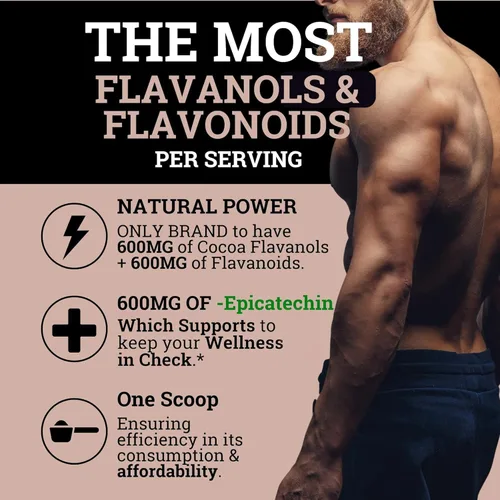 Miniatura 5 de Black Forest Cacao en polvo de alto contenido de flavanol, 1200 mg de flavanoles y flavonoides con 600 mg de epicatequina, extracto de cacao oscuro