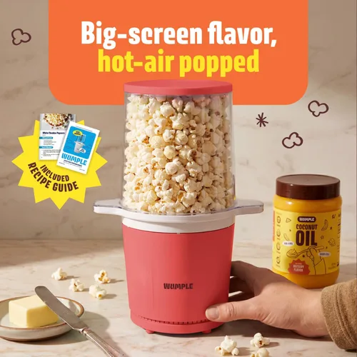 Miniatura 2 de Máquina de palomitas de maíz Air Popper - Máquina de palomitas de maíz Air Pop de 10 tazas con taza medidora, palomitas de maíz compactas sin aceite
