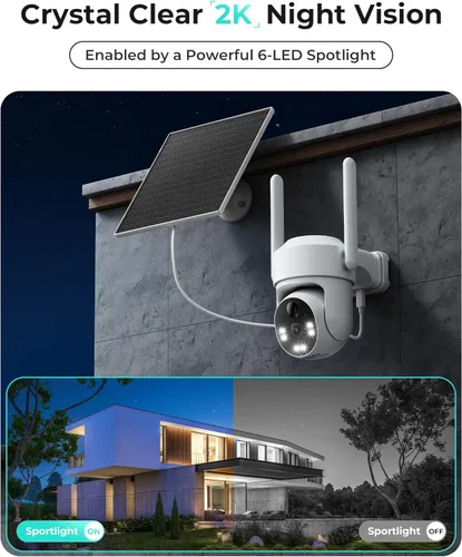 Miniatura 6 de LIWAN Cámara de seguridad celular inalámbrica 4G LTE, sin cámara de seguridad WiFi para exteriores, alimentada por energía solar, tarjeta SIM