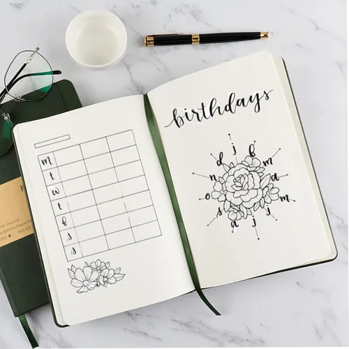 Miniatura 2 de Cuaderno de diario (A5, verde oscuro), 192 páginas, tamaño mediano de 5.7 x 8.3 pulgadas, papel grueso de 2.82 oz/m², tapa dura