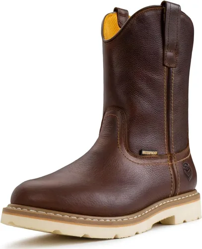 Miniatura 9 de SUREWAY Mens 10 in Soft/Steel Toe Waterproof Wellington Boot,Heavy Duty Pull On Work Boots for Men,Full Grain Leather,Goodyear Welted,Superior Slip