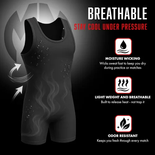 Miniatura 4 de Matman Edge Wrestling Singlet Hombres Niños Spandex Levantamiento de Pesas Color Sólido