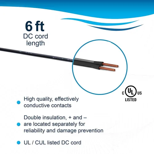 Miniatura 5 de HQRP Adaptador de CA compatible con Casio CTK-2090 / CTK2090 / CTK-2400 / CTK2400 / WK-225 / WK225 / XW-G1 / XWG1 cable de alimentación de teclados