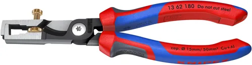 KNIPEX Herramientas, 13 62 180 StriX Aislamiento Strippers Cable Tijeras Alicates de Corte, 7.25 Pulgadas