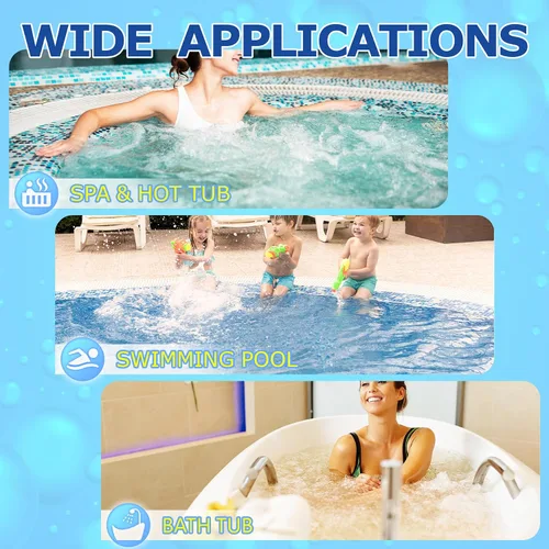 Miniatura 6 de Tiras de prueba de piscina - Tiras de prueba para bañera de hidromasaje para piscina - Kit de prueba de agua para piscina, rápido, preciso, fácil