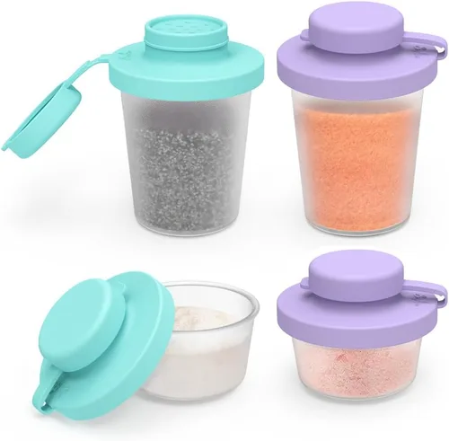 Miniatura 9 de Sophico Juego de saleros y pimenteros pequeños con tapas Sinlicone a prueba de humedad, mini coctelero de especias de 4.5 onzas para ir para Menta