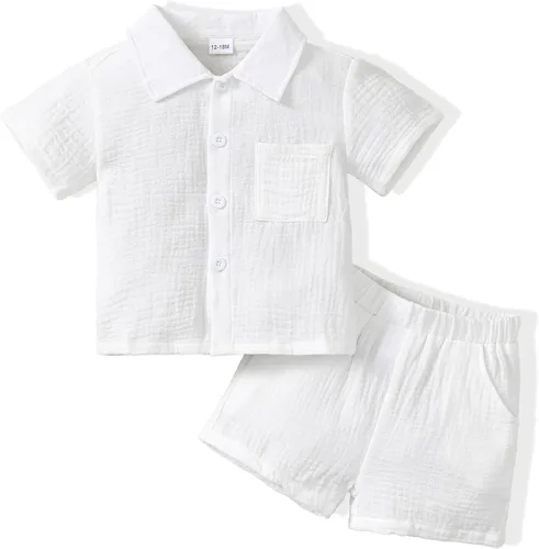 Miniatura 53 de Conjunto de ropa de verano para bebé y niño, camiseta de manga corta de algodón, pantalones cortos de dinosaurios, conjunto de ropa para niño