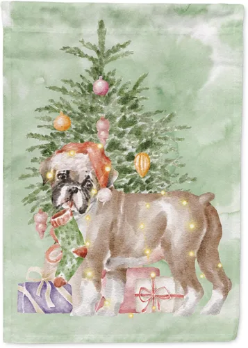 Miniatura 16 de Caroline's Treasures CK8213GF Bulldog Inglés #2 Regalos de Navidad y árbol de jardín Bandera de buzón Bandera decorativa para patio exterior, patio