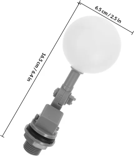 Miniatura 2 de 2pcs Adjustable Plastic Float Valve 1/2 Inch Reservoir Water Level Control Valve Automatic Shut off Float for Tank and Small Pools