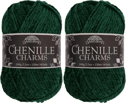 Miniatura 84 de JubileeYarn - Hilo de chenilla (3.53 oz/poliéster peinado, circonita), 1 pastel
