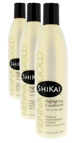 Shikai - Acondicionador de resaltado de henna Gold, resalta los reflejos naturales y el brillo, añade un cuerpo lujoso, fórmula a base de plantas