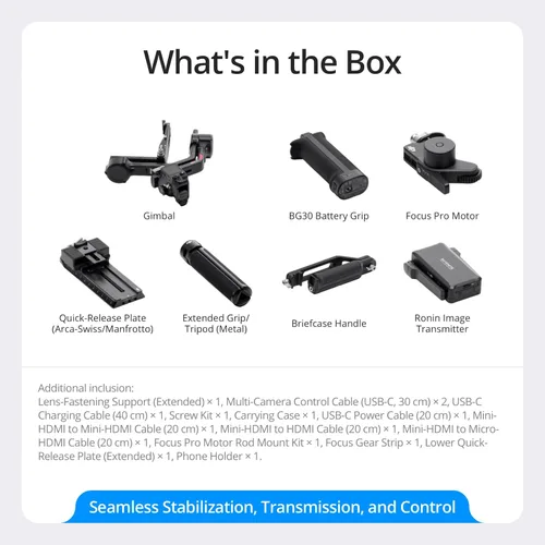Miniatura 5 de DJI RS 4 Pro Combo, estabilizador de cardán de 3 ejes para cámaras DSLR y cámaras de cine Canon/Sony/Panasonic/Nikon/Fujifilm, grabación vertical