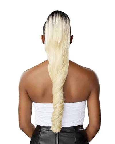 Miniatura 3 de Sensationnel Lulu - Cola de caballo con cordón – Dodo sintético de alto calor Yaki Cola de caballo o arriba Do Hair peluca (2 marrón oscuro)