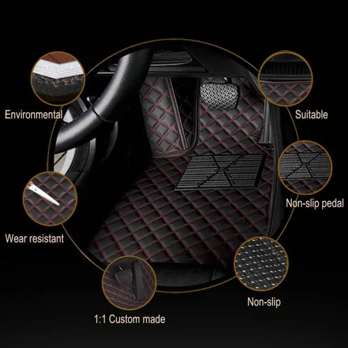 Miniatura 2 de Alfombrillas para todo tipo de clima para Dodge Charger RWD SRT/Chrysler 300 RWD 2006-2023 ajuste personalizado forro de piso de automóvil 2 filas