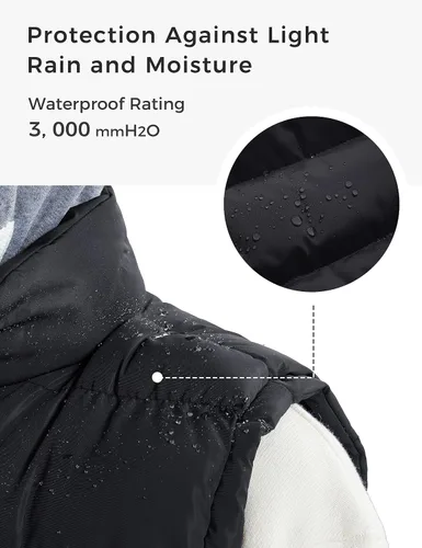 Miniatura 4 de ZSHOW - Chaleco de invierno con capucha extraíble y acolchado para hombre