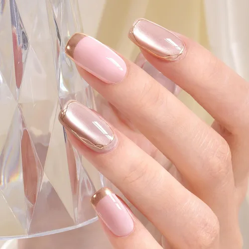 Miniatura 7 de AILLSA - Esmalte de uñas de gel Cat Eye color nude con glitter de cristal, esmalte de uñas de vidrio con destellos, brillo reflectante translúcido