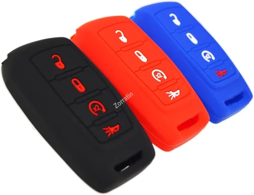 Miniatura 7 de Zorratin Funda protectora de silicona para llavero remoto para Ram 1500 2500 3500 2019 2020 2021 2022 2023 2024 2025 4 botones Negro