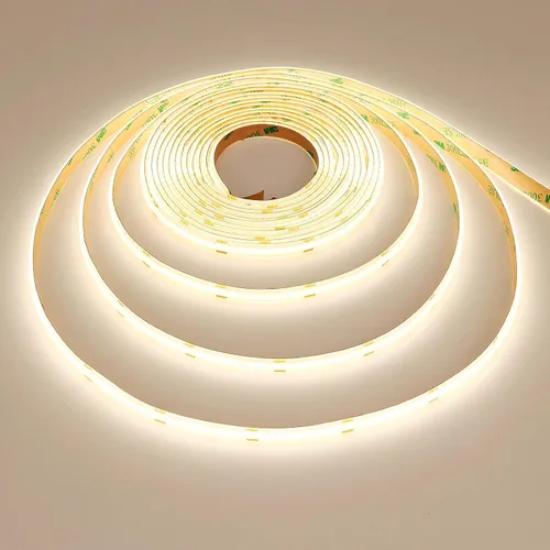 Miniatura 7 de GOMING Tira de luz LED COB DC de 12 V, blanco natural, 4000 K, IP65, impermeable, 16.4 pies (16.4 ft), 1560 LEDs CRI 93+, brillo uniforme, cinta