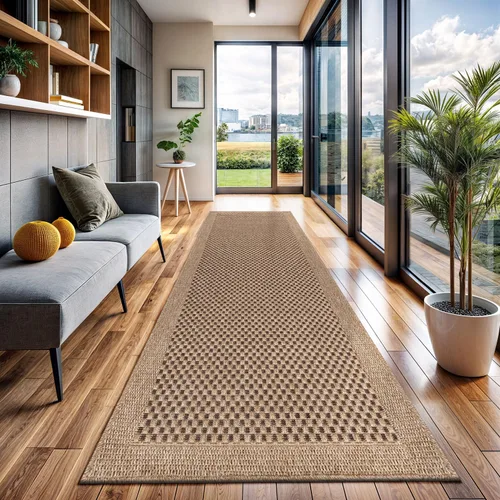 Miniatura 42 de CAMILSON Easy Alfombra de yute, 2 x 3 pulgadas, interiores y exteriores, fibra gris oscuro, para sala de estar, patio y cocina, diseño tejido