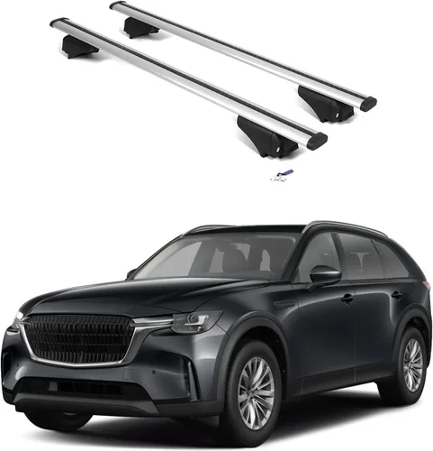Miniatura 17 de ERKUL - Barras transversales de techo para Alfa Romeo Stelvio 2017-2026 Barras transversales de aluminio con cerradura antirrobo para techo