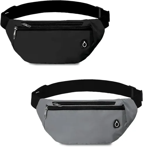 Miniatura 38 de Riñonera cruzada para mujeres y hombres, riñonera deportiva resistente al agua, bolsa de cinturón para viajes, senderismo, correr