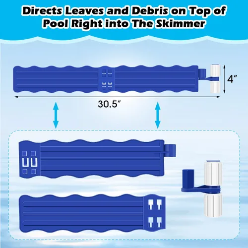 Miniatura 2 de Hydream Recolector de desechos de piscina, eliminación de hojas de piscina y desechos de plástico, hojas flotantes de desechos superficiales, Azul
