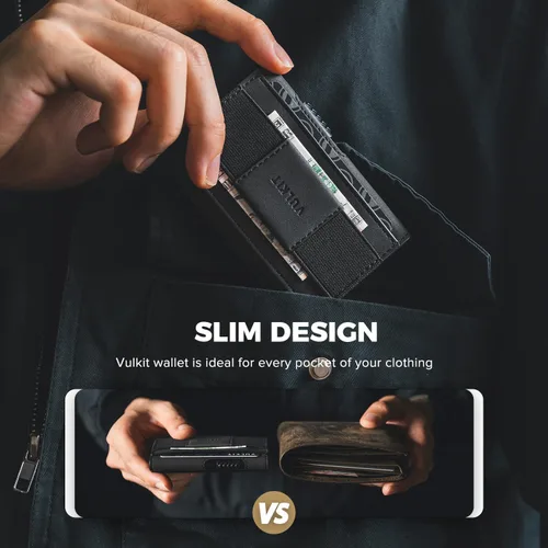Miniatura 3 de VULKIT Cartera desplegable delgada VC310, Negro -, Minimalista