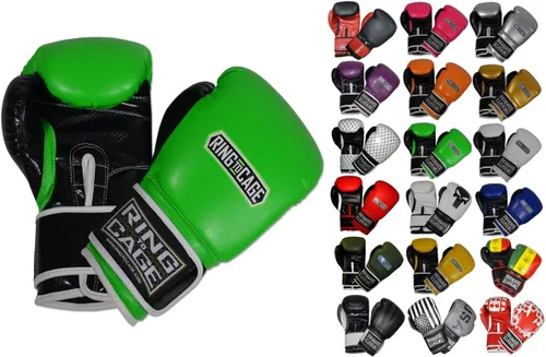 Guantes de boxeo para entrenamiento de gimnasio Verde neón/negro