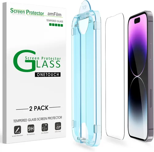 Miniatura 13 de amFilm Protector de Pantalla OneTouch para iPhone 17 Pro 6.3'' + Protector de Lente de Cámara Instalación de Alineación Automática Sin Burbujas