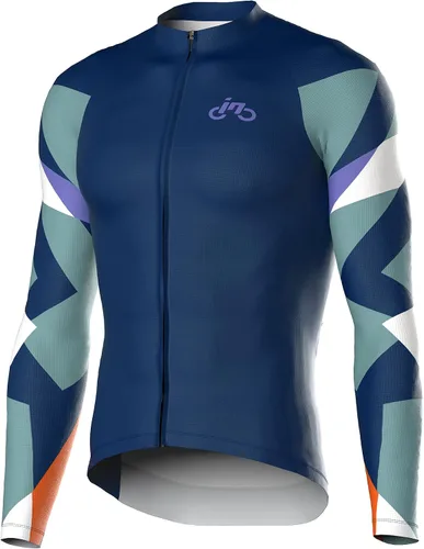 INBIKE Camiseta de ciclismo de manga larga transpirable y de secado rápido con 3 bolsillos traseros para hombres y mujeres