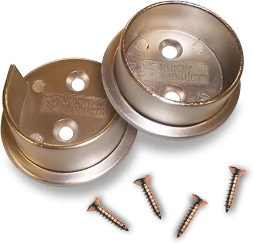 Miniatura 4 de Nuk3y - Juego de llaves de poste de acero de metal resistente de 1-1/2 pulgadas (latón pulido)