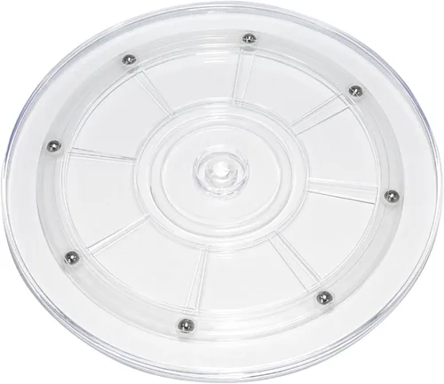 Miniatura 26 de 4 Piezas Negro 2 pulgadas Acrílico Lazy Susan Organizador Giratorio de Mesa con Rodamientos - Placa Giratoria Redonda para Estante de Especias