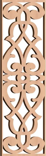 Miniatura 169 de 9 3/8"W x 24 3/8"H x 1/4"T Bellaire Decorativos Paneles de pared de madera calado, abedul