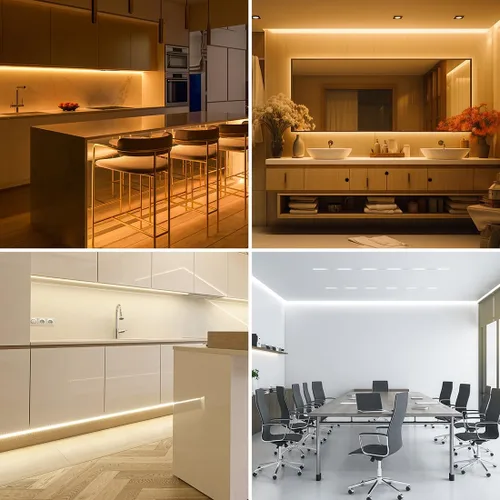 Miniatura 8 de BTF-LIGHTING - Tira de luz LED COB blanca sintonizable de 3000K-6000K con control remoto RF, CRI 90+ DC12V 16.4 pies regulable CCT ultra brillante