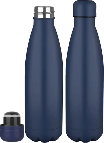 Miniatura 13 de OWS - Botellas de agua aisladas de 17 onzas a granel paquete de 1/2/4 botellas de agua deportivas de metal, botella de doble pared al vacío sin BPA