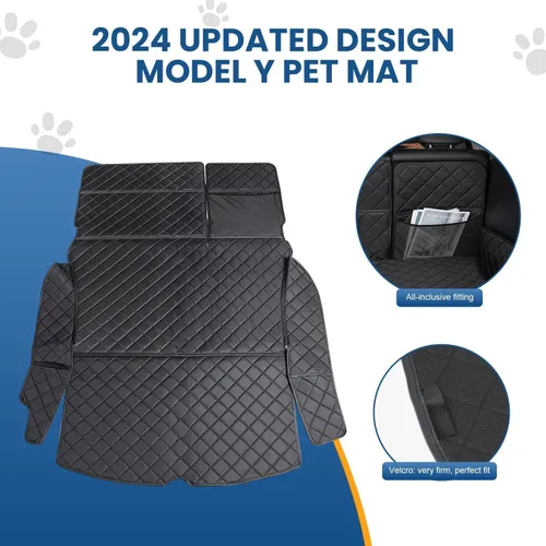 Miniatura 3 de Topfit para Tesla Model Y Tapetes para maletero Forro impermeable para maletero Protector de asientos de coche para perros Tapete para todo